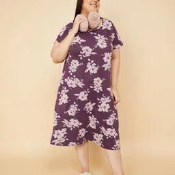 max Women Floral Print Nightgown-picture-31