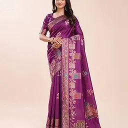 rich & roman Women Regular Fit Traditional Saree-picture-11