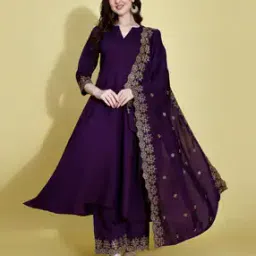 Women Embroidered Anarkali Kurta Set-image-87