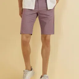 allen solly Men Flat-Front Slim Fit Shorts image 1