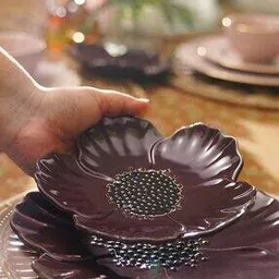 pure home and living Floral Shaped Ceramic Platter-picture-39
