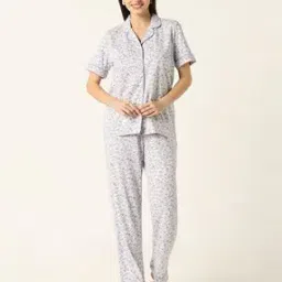 r&b Women Floral T-Shirt Pyjamas Set-picture-35