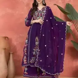 nyrika Women Embroidered Straight Kurta Suit Set-picture-51