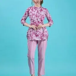 amarasha Women Printed Top & Pants Co-Ord Set-picture-51