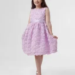 kate & oscar Girls Patterned Fit & Flare Dress-picture-17