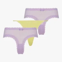 hunkemoller Pack of 3 V-Shape Mesh Brazilian Panties-picture-18