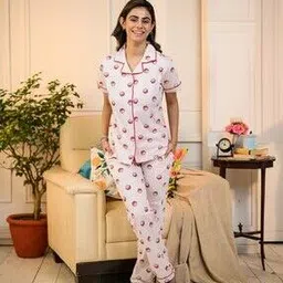 jade & julie Women Block Printed Nightwear Set         -picture-40