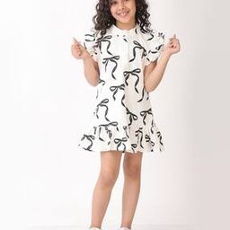 anthrilo Girls Floral Print A-Line Dress-picture-16