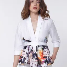 rareism Women Floral Print Regular Fit Front-Open Shrug-picture-13