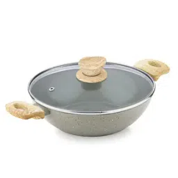 bergner Ceramic Forged Aluminium Kadai with Glass Lid-picture-25