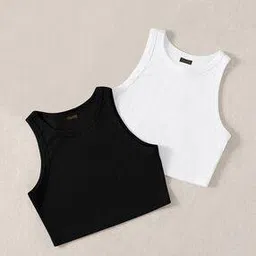 berrybird Women Pack of 2 Ribbed Regular Fit Tank Top-picture-39