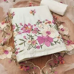 svaraa Women Embroidered 3-Piece Unstitched Dress Material-picture-10