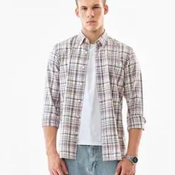 snitch Men Checks Slim Fit Shirt-picture-18