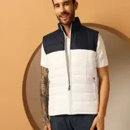 christy world x ag Men Colourblock Regular Fit Zip-Front Gilet-picture-22