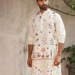 jompers Men Mandarin Collar Regular Fit Long Kurta-picture-52