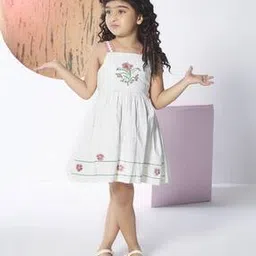 peppermint Girls Embroidered A-Line Dress -picture-17