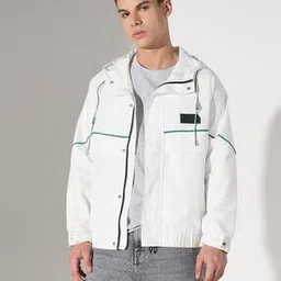 showoff Men Regular Fit Hooded Jacket with Zip-Front-picture-51