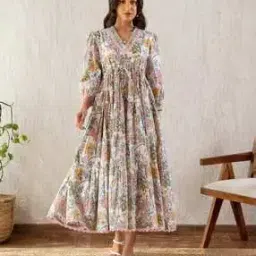 jomo fomo Women Floral Fit and Flare Dress-picture-46