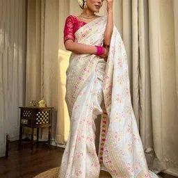 indie picks Pure Art Silk Saree with Jaquard Pallu-picture-25