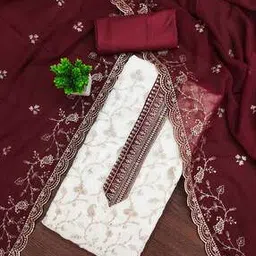 svaraa Women Embroidered Unstitched Dress Material-picture-16