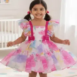 hopzonic Girls Floral Print Tiered Dress-picture-15