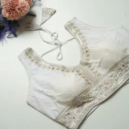 nyrika Women Self-design Back Open Blouse image 1
