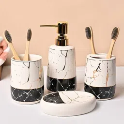 market 99 Printed Ceramic Bathroom Accessories Set image 1