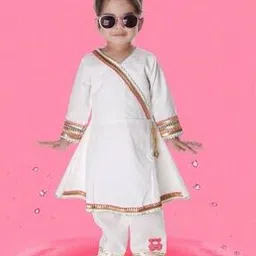 new gen Girls Lace 2-Piece Angrakha Kurta Set-picture-29