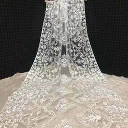 m7t Women Embroidered Dupatta with Scalloped Border-picture-12