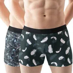 xqsee Men Pack of 2 Printed Trunks-picture-21