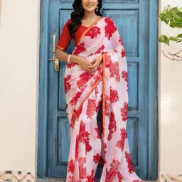 satrani Women Chiffon Traditional Saree image 1