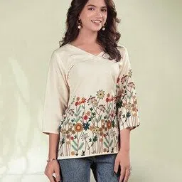 Women Floral Print Tunic-image-10