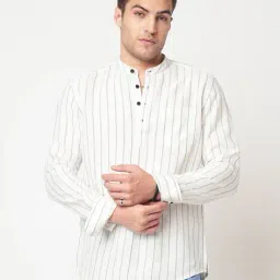 vastrado Men Striped Slim Fit Short Kurta image 1