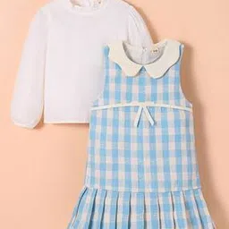 hopscotch Girls Checked A-Line Dress with Top-picture-12