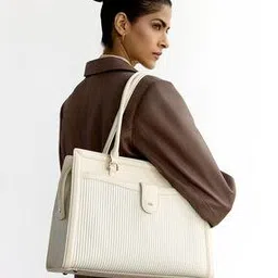 hie Women Striped Tote Bag with Top Handle-picture-42