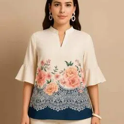 acai Women Floral Print Straight Tunic-picture-32