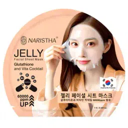 naristha Jelly Facial Sheet Mask with Glutathione & Vita Cocktail image 1