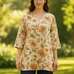 nyrika Women Floral Print V-Neck Straight Tunic-picture-24