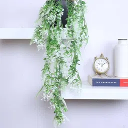 arick decor Artificial String of Pearls Plants with Pot image 1