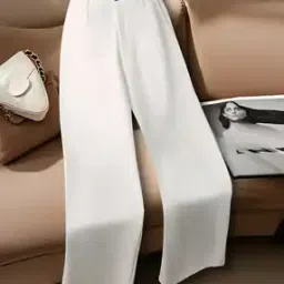 Women Flat-Front Relaxed Fit Pants-image-23