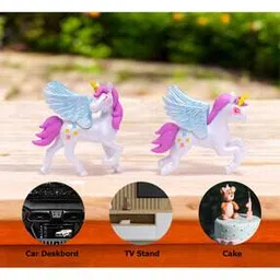 gopalvilla Pack of 2 Micro Landscape Creative Fantasy Pegasus Unicorn Mini Ornaments-picture-19