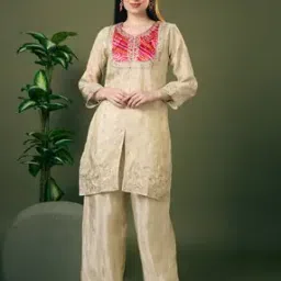 fashor Embroidery Straight Kurta Set-picture-21