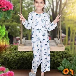 new gen Girls Floral Print Nightsuit Set-picture-29