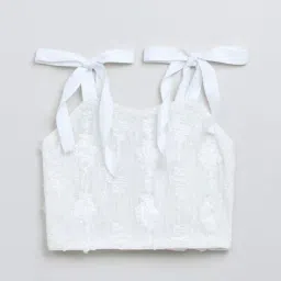 taffykids Girls Embellished & Embroidered Square-Neck Top image 1