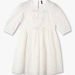 rio girls Girls Schiffli Embroidered Cotton Fit & Flare Dress-picture-52