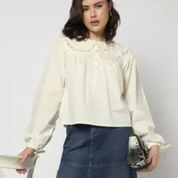 yousta Women Cotton Peter-Pan-Collar Top-picture-50