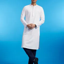 diwas by manyavar Men Regular Fit Kurta with Mandarin Collar image 1