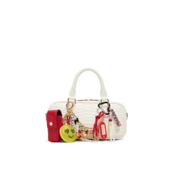 Aldo Farelden White Womens Sling Bag with Detachable Strap and Keychain-picture-20