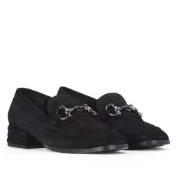 Saint G Women Black Suede Leather Moccasins-image-86