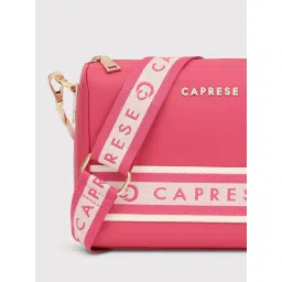 Caprese Womens Trinity Medium Pink Solid Sling Bag image 3